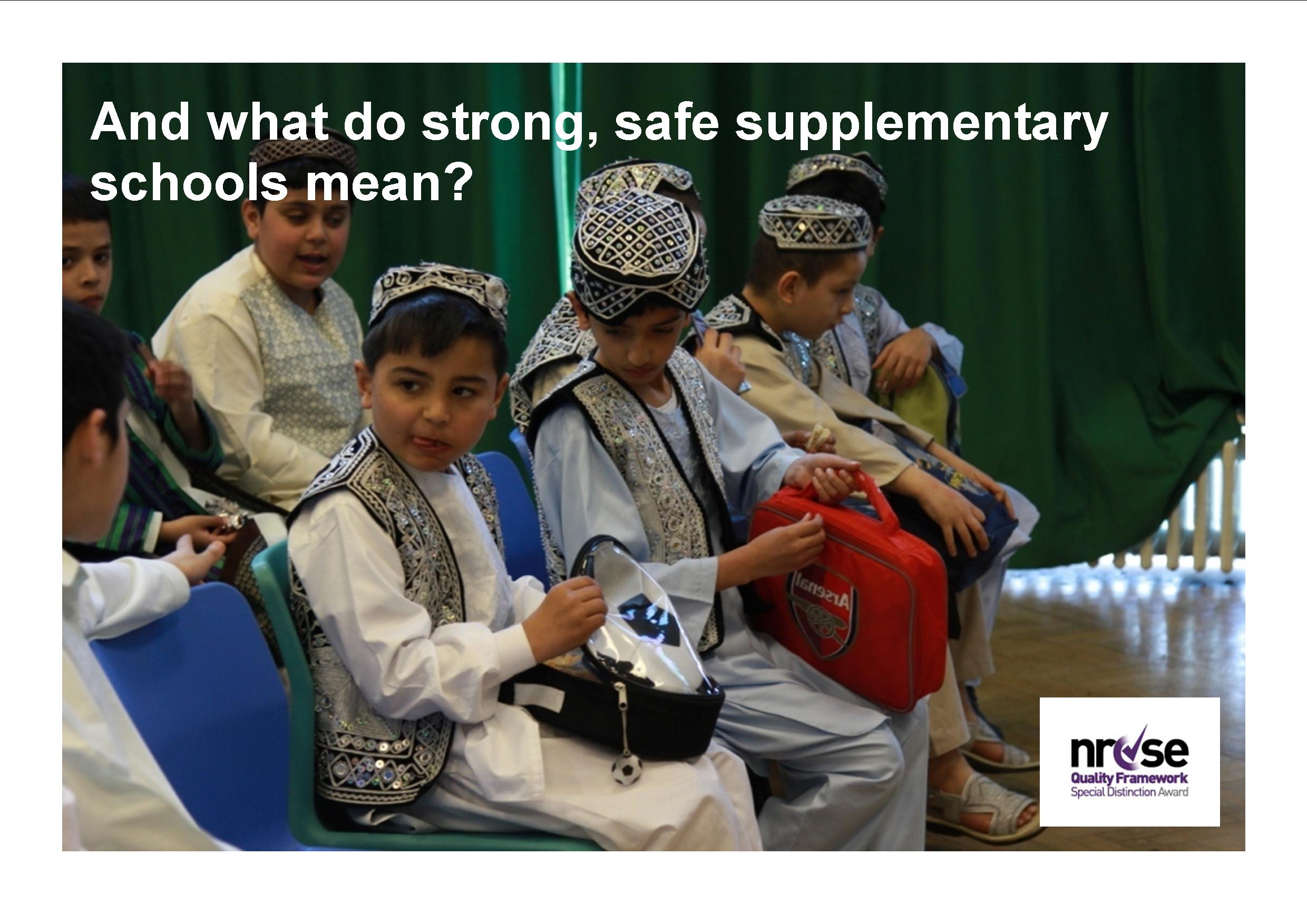 Safeguarding for supplementary schools National Resource Centre for
